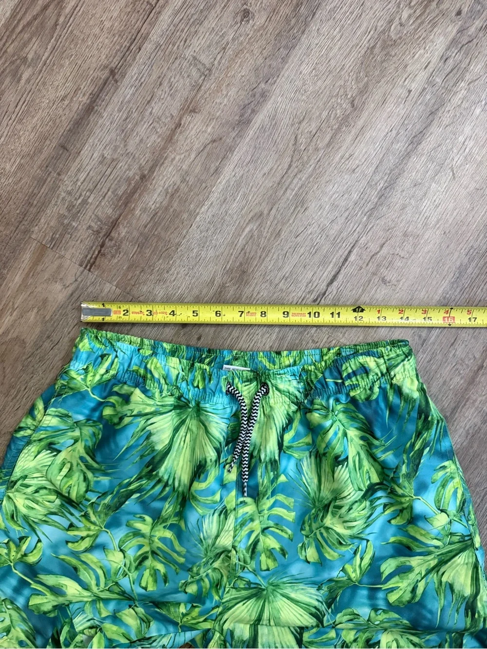 Franks Australia Green Tropical Leaf Print Swim Shorts